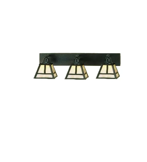 T" Mission" Three Light Vanity in Craftsman Brown Craftsman Brown