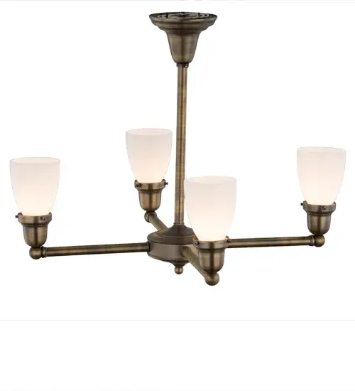 Recreating an era of style and charm from days gone by; Oyster Bay creates blown-glass shades in Antique White embraced by Solid Brass hardware with matching backplate. The hardware is designed and crafted with the exact details of old world artisanship. Custom crafted in in Upstate New York; this American-made Revival fixture offers a warm Antique Brass finish. Custom sizes; styles and colors are available; as well as dimmable energy efficient lamping options. - alternate view
