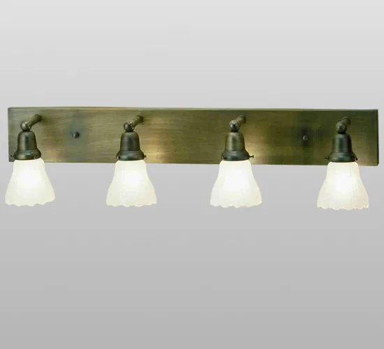 36"W Revival Oyster Bay Ruffle 4 LT Oyster Bay Vanity Light