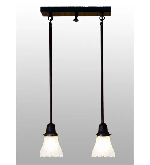 Revival Oyster Bay Two Light Island Pendant in Galvinized