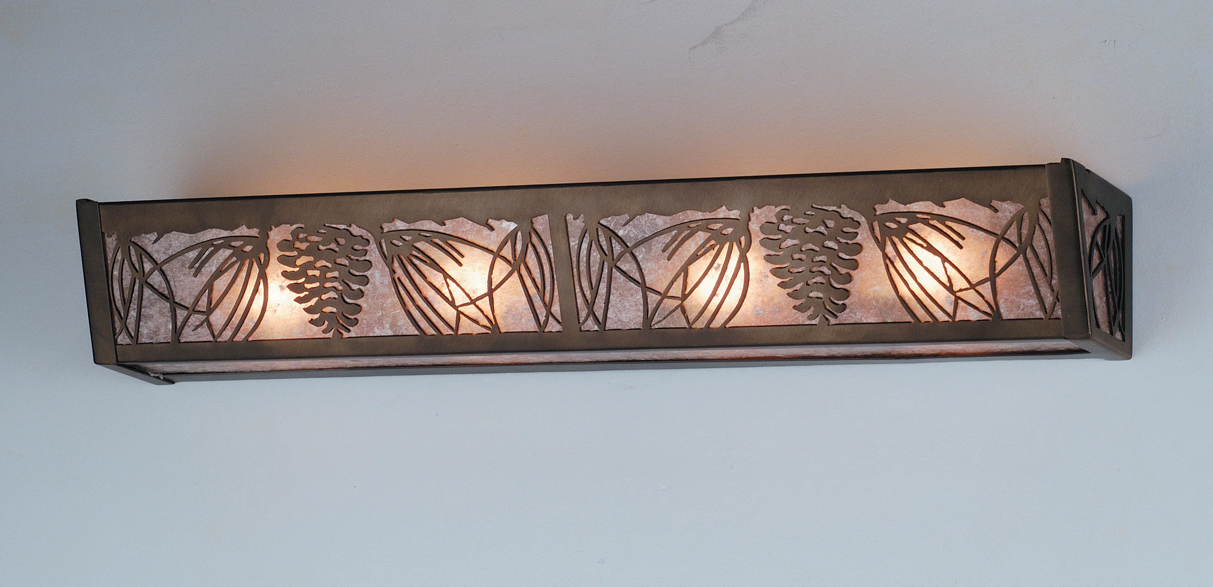 Mountain Pine Four Light Vanity in Antique Copper