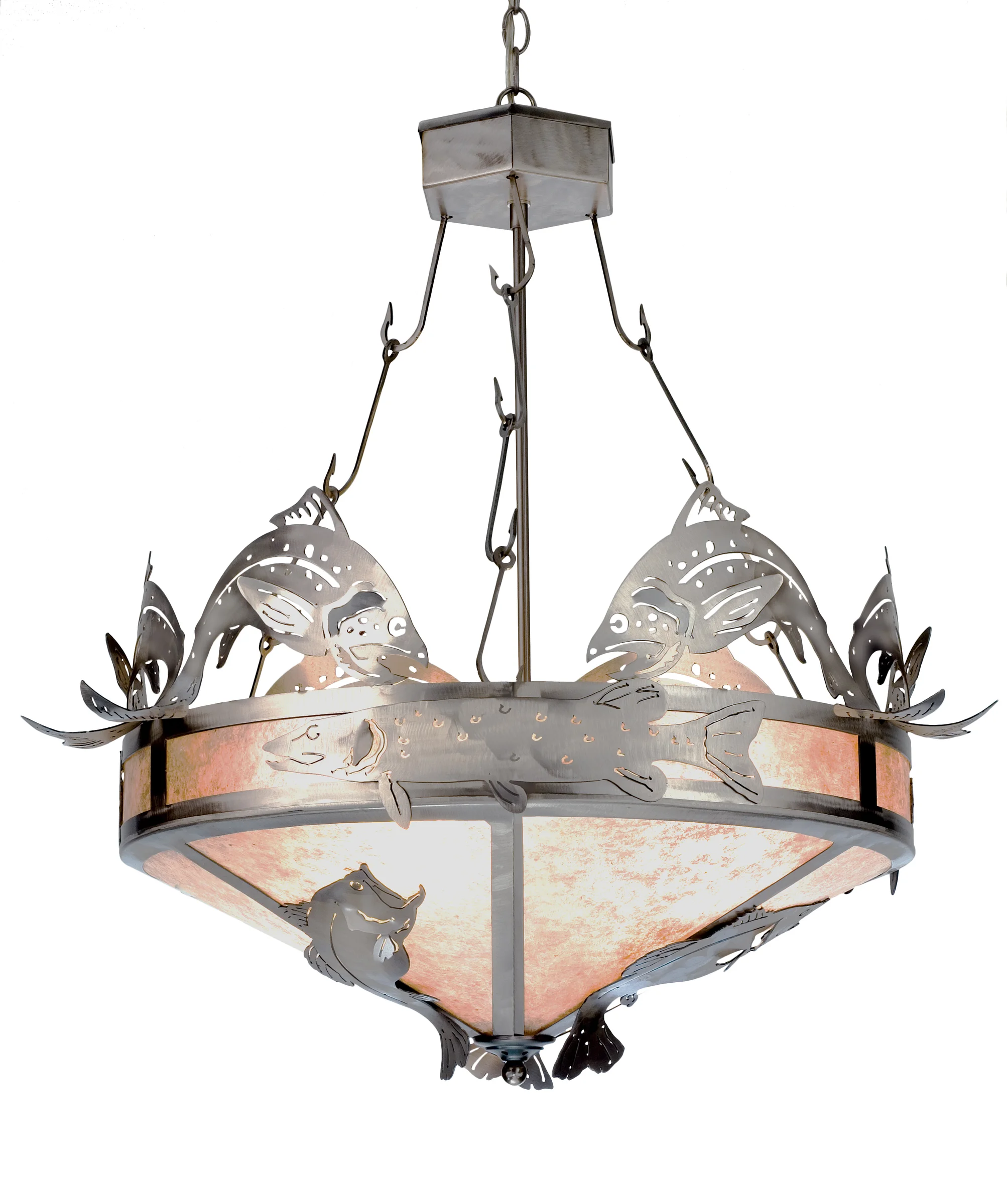 60"W Catch of the Day Trout Inverted Pendant