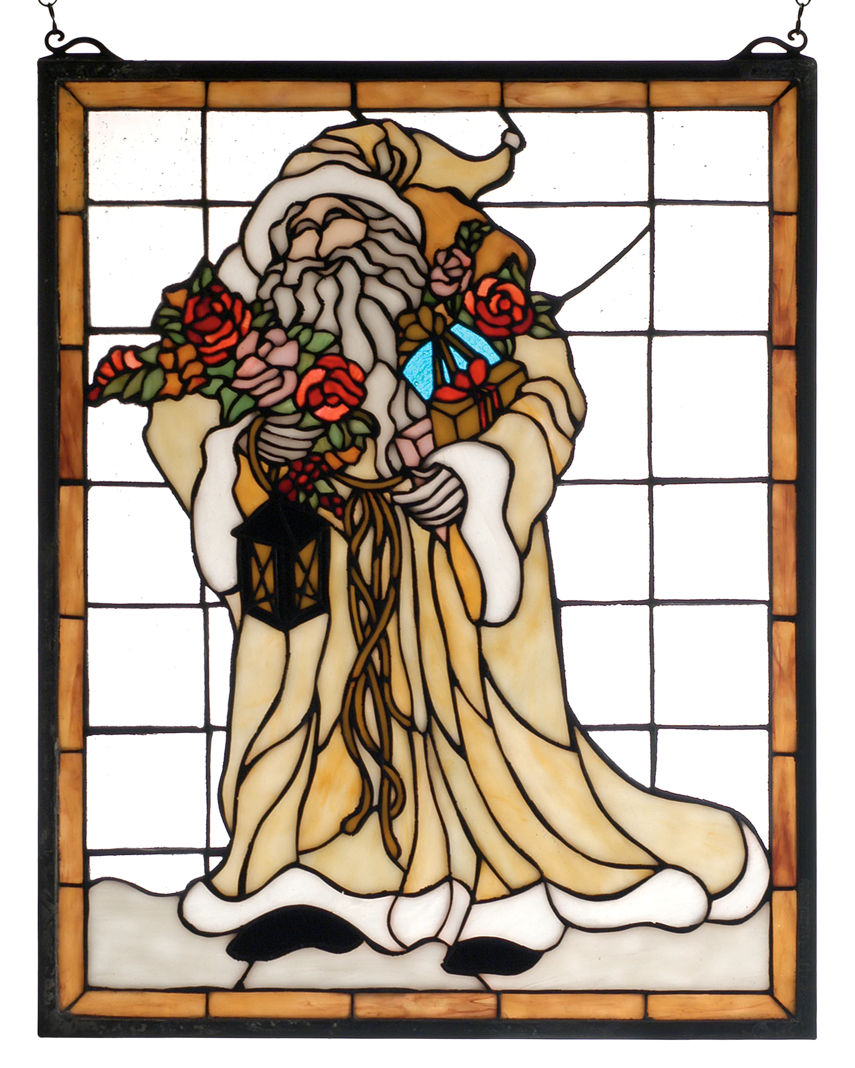 Father Christmas Window in Antique Copper