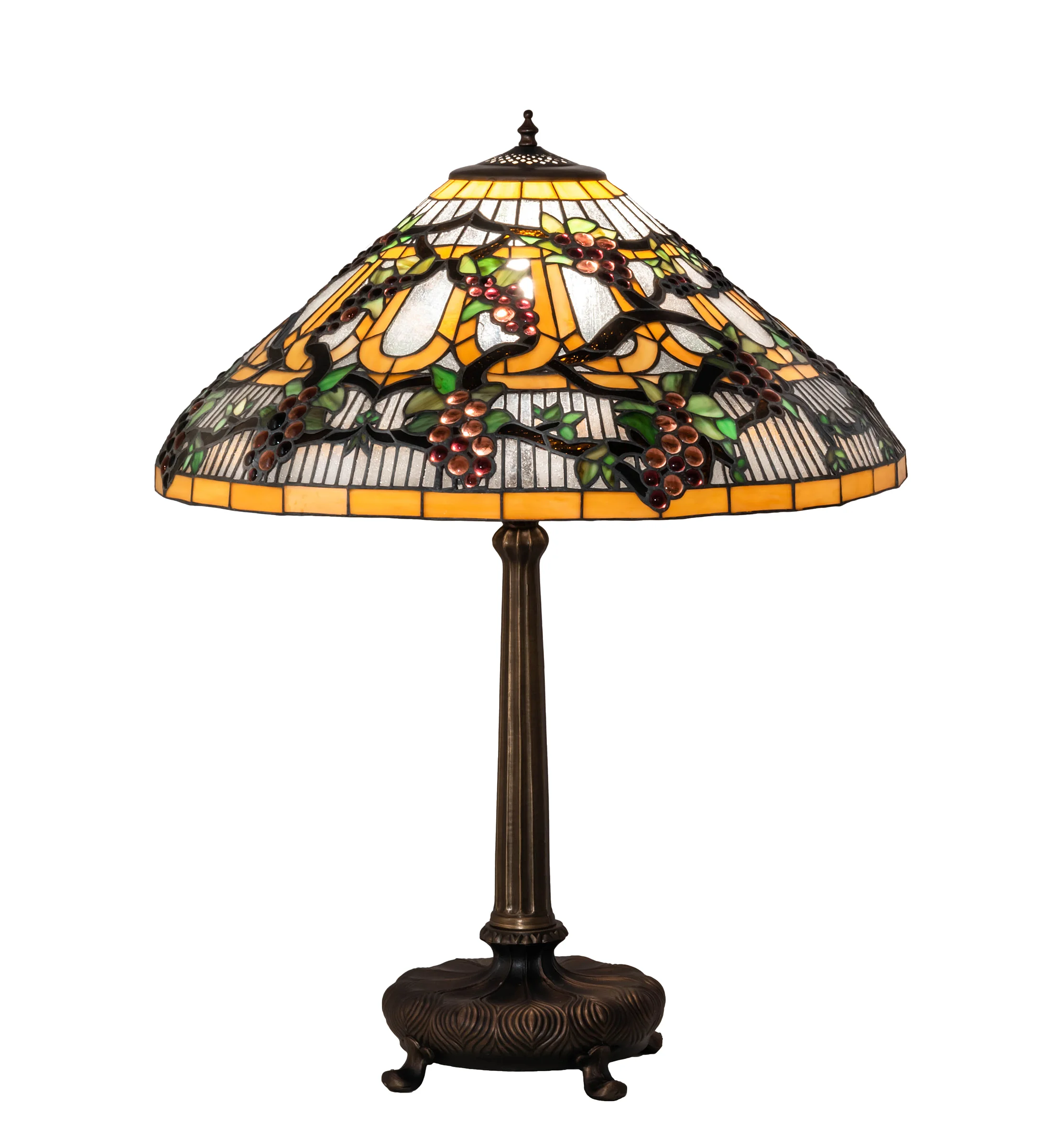 Jeweled Grape One Light Table Lamp in Mahogany Bronze