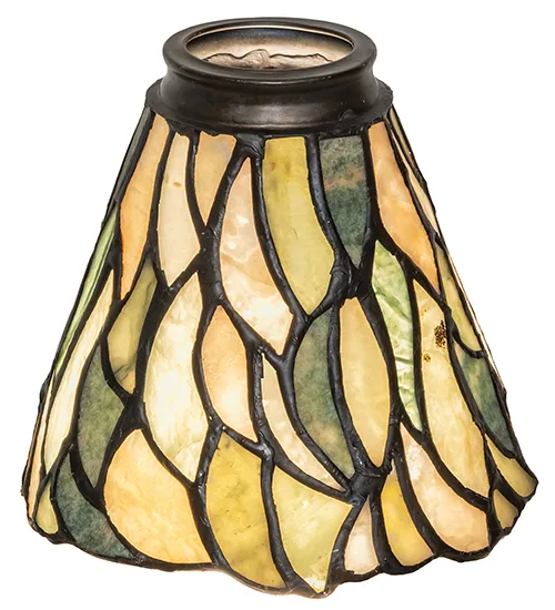 5"W Willow Jadestone Fan Light Shade