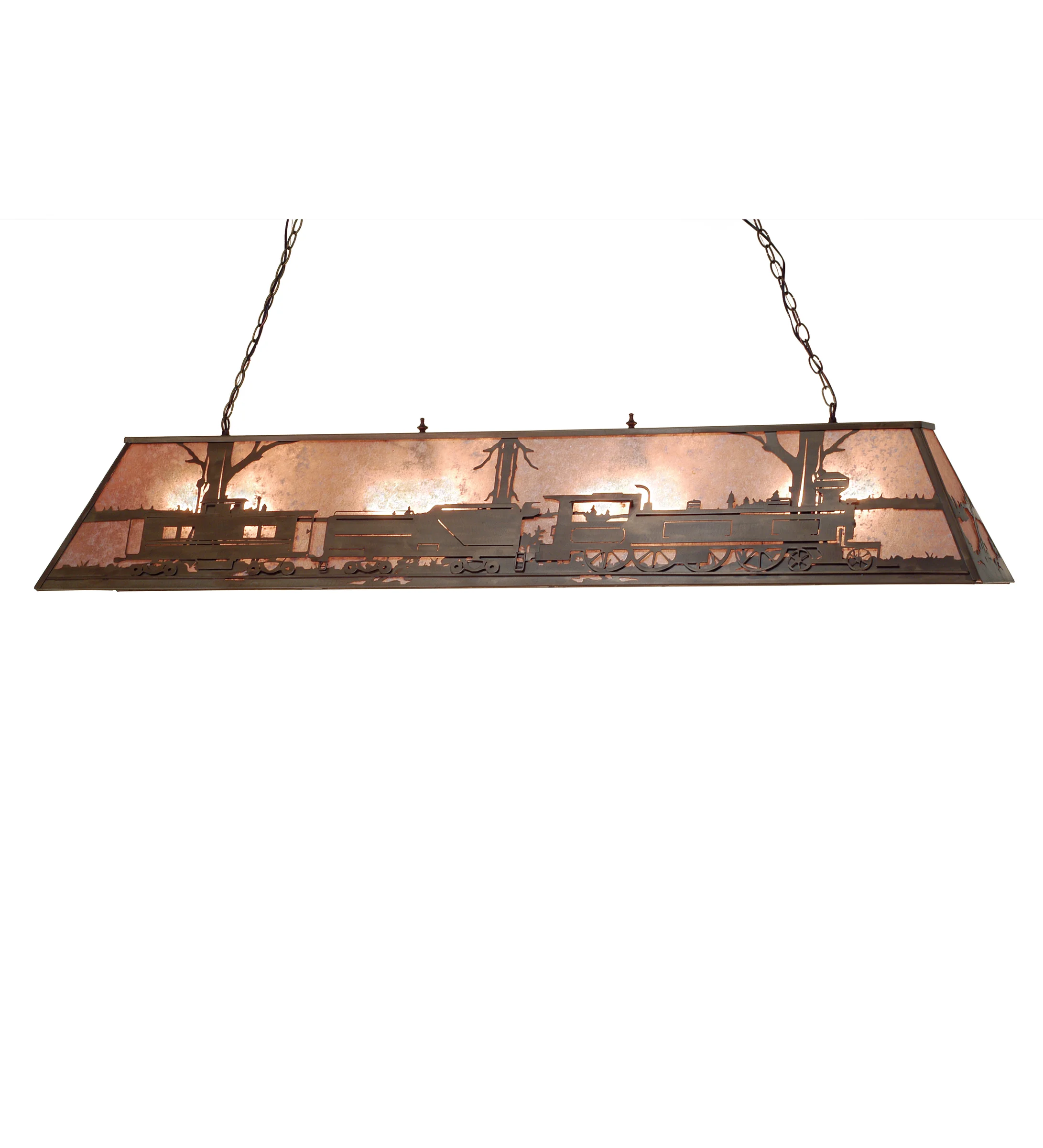 Train 11 Light Pendant in Antique Coppper