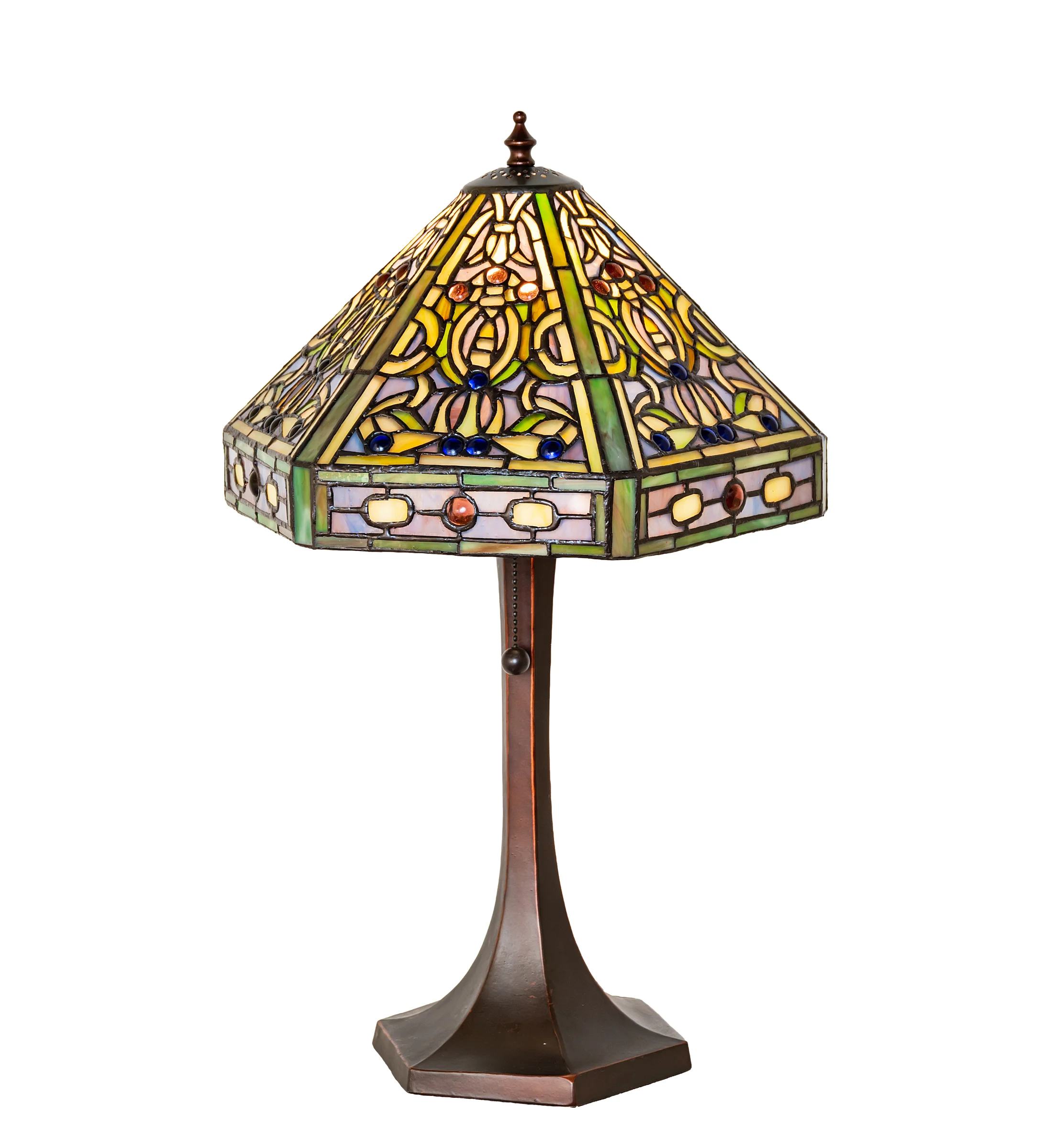 19" High Tiffany Elizabethan Table Lamp