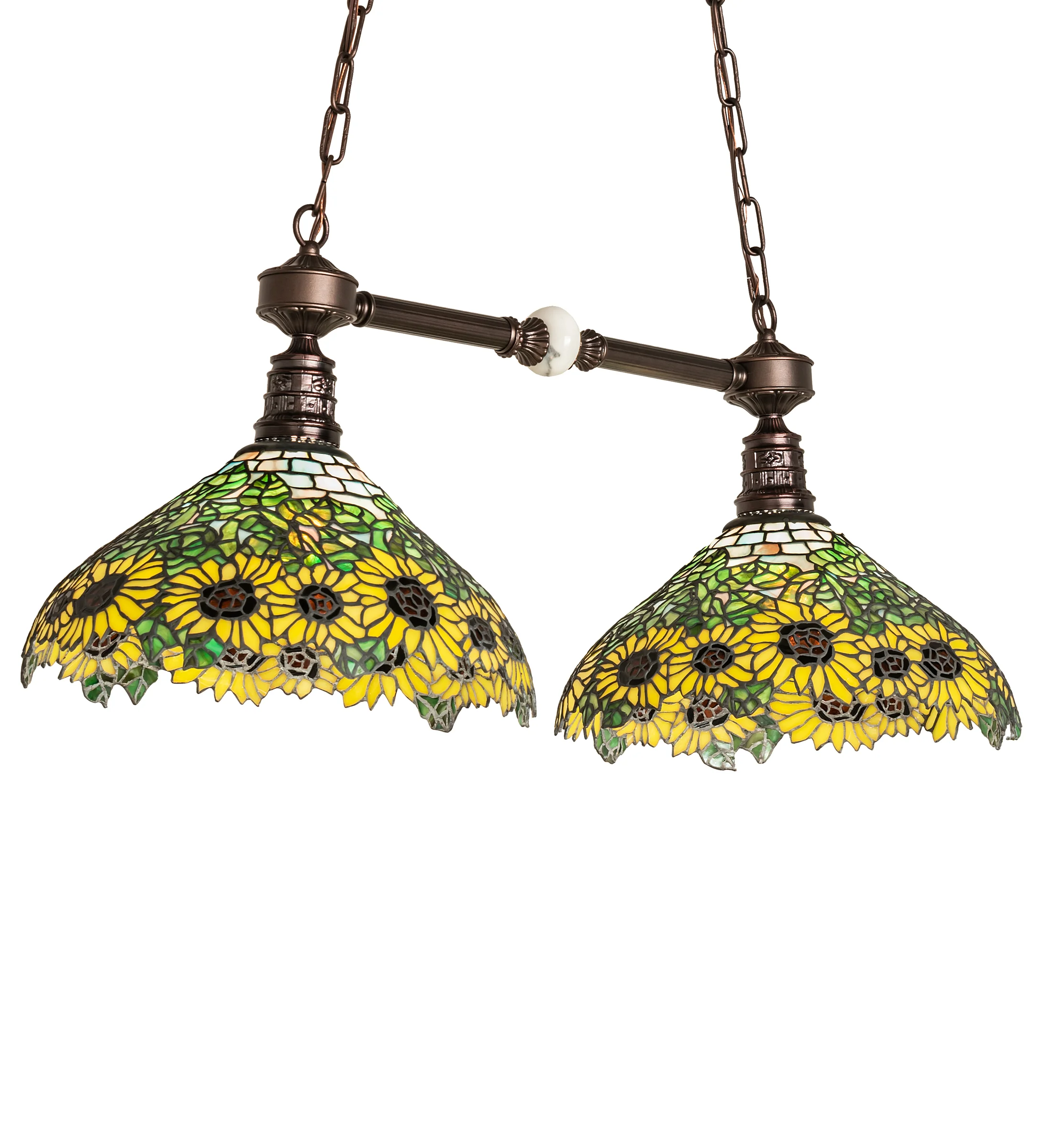 35" Long Wild Sunflower 2 LT Island Pendant