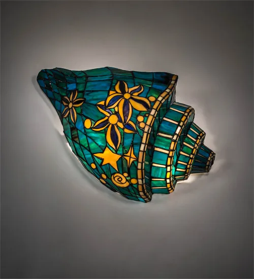 21" Wide Seashell Conch Wall Sconce