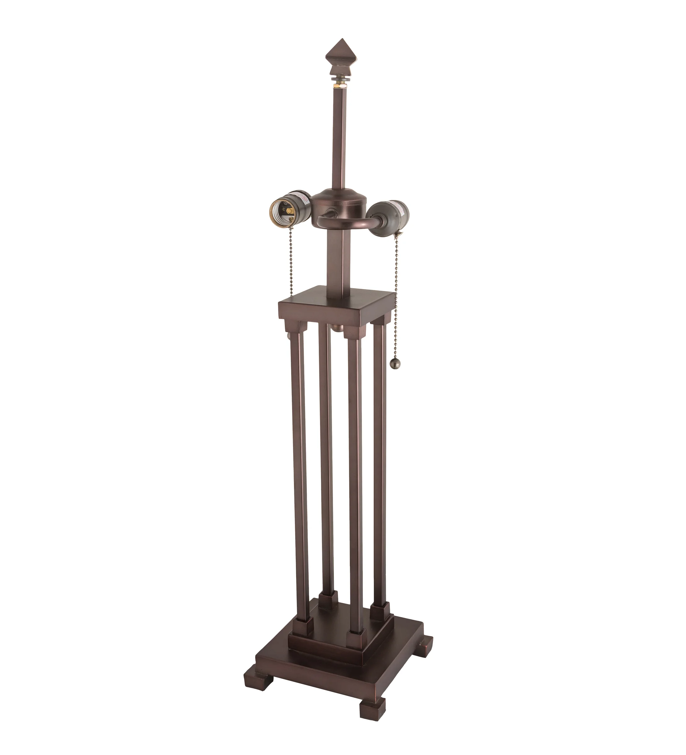 Mission Two Light Table Base in Mahogany Bronze