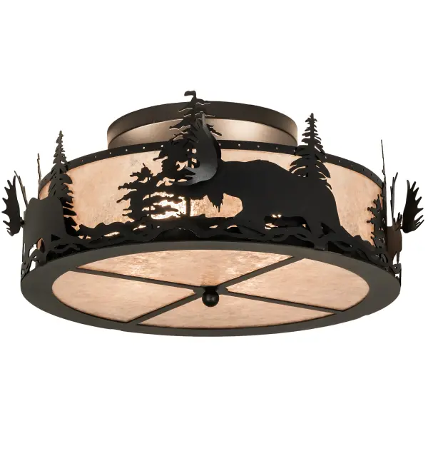 The Meyda Tiffany - Moose At Dusk by Meyda Lighting - Image 1
