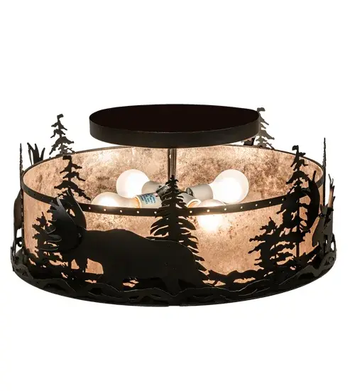 The Meyda Tiffany - Moose At Dusk by Meyda Lighting - Image 4