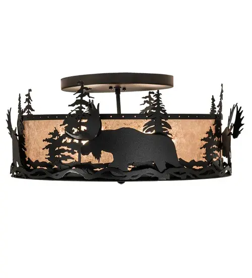 The Meyda Tiffany - Moose At Dusk by Meyda Lighting - Image 5