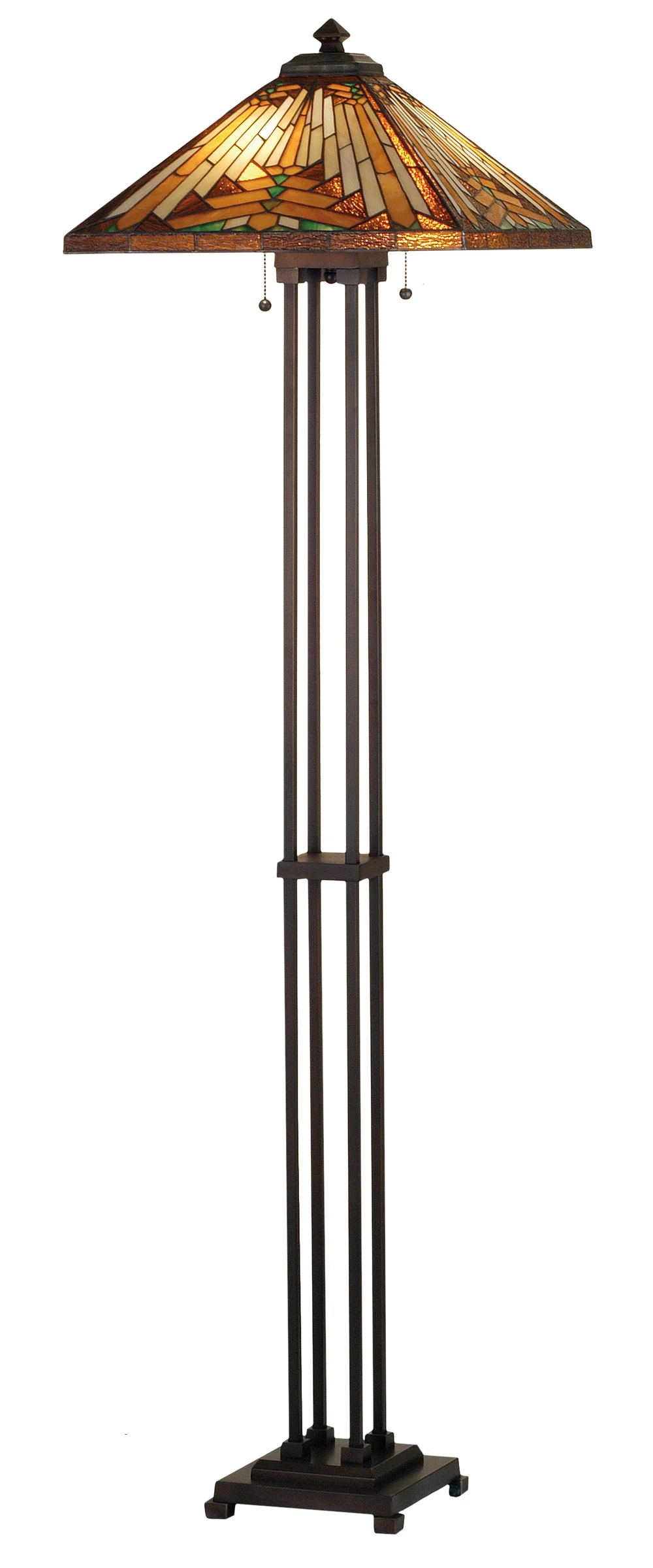 Nuevo Two Light Floor Lamp in Mahogany Bronze