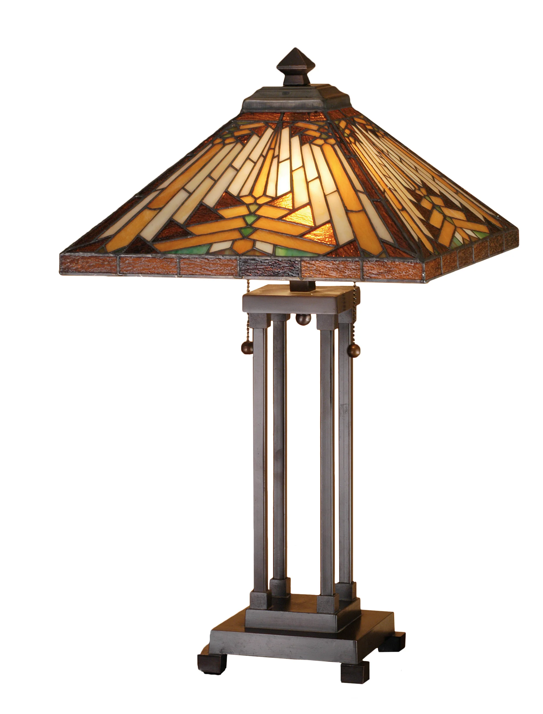 Nuevo Two Light Table Lamp in Mahogany Bronze