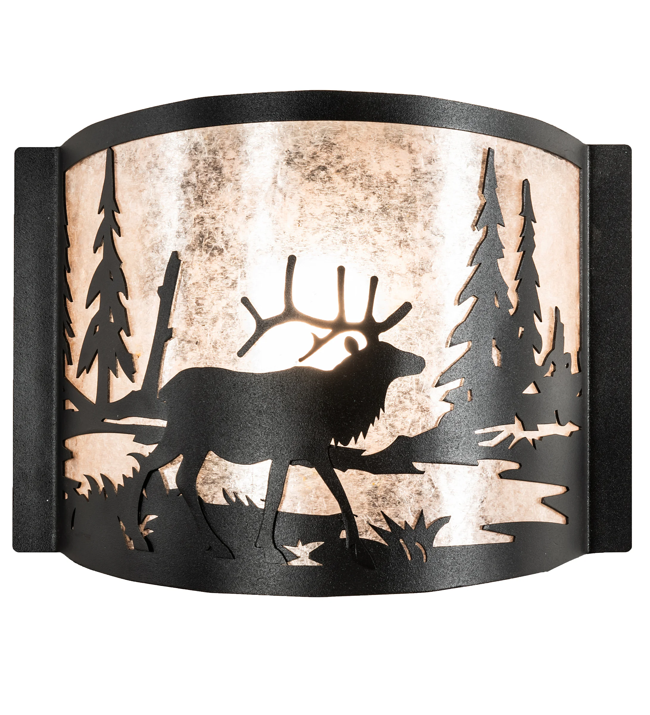 Elk One Light Wall Sconce in Textured Black