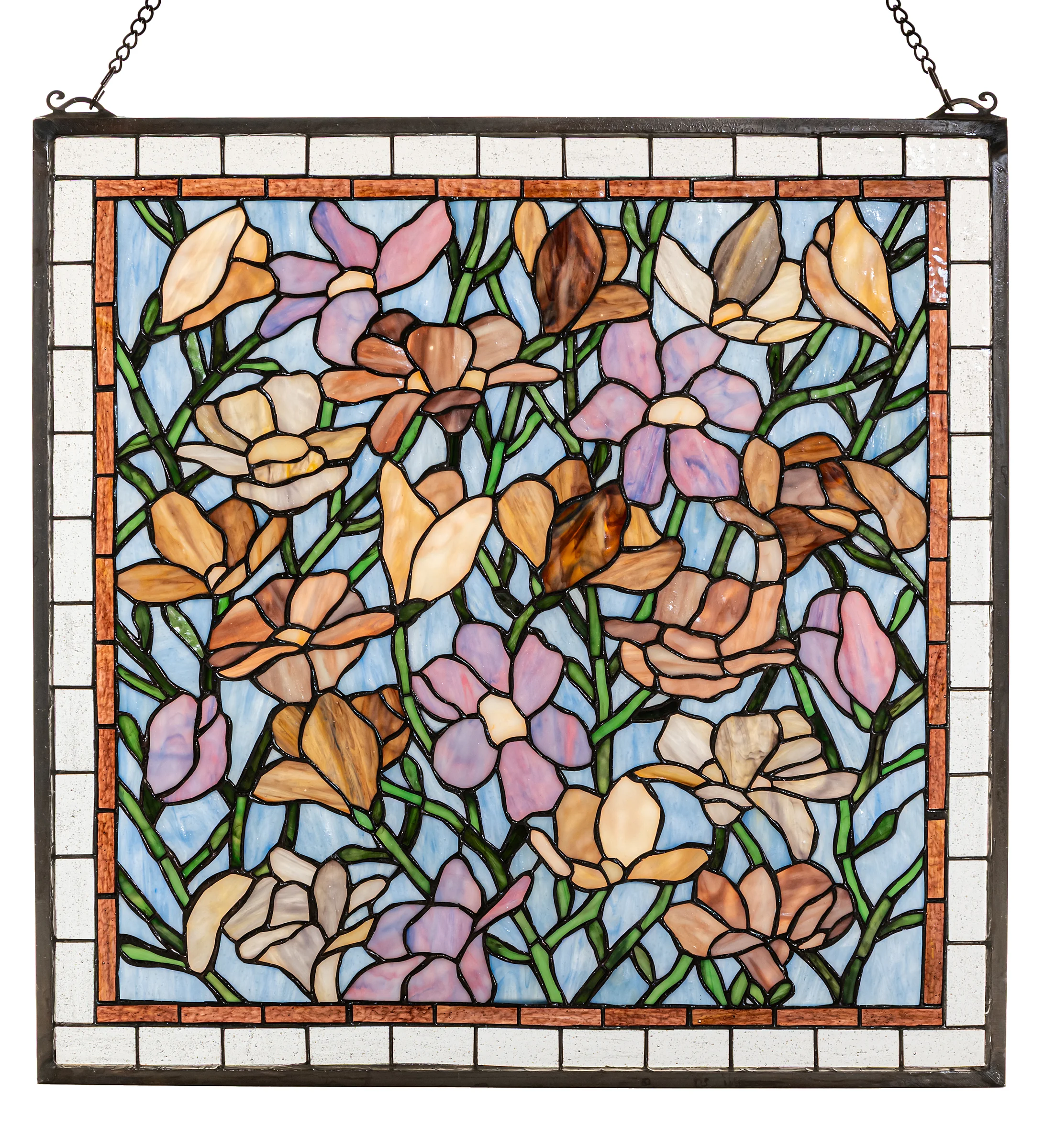 Sugar Magnolia Window in Darkened Brass