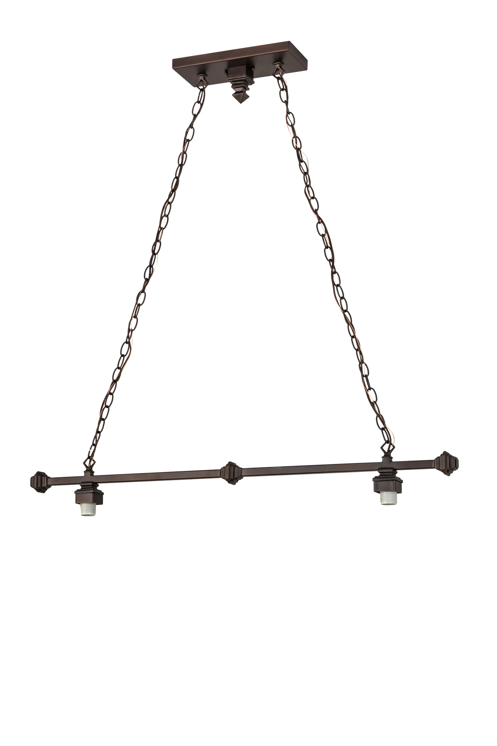 Island Pendant Hardware Two Light Island Pendant in Mahogany Bronze