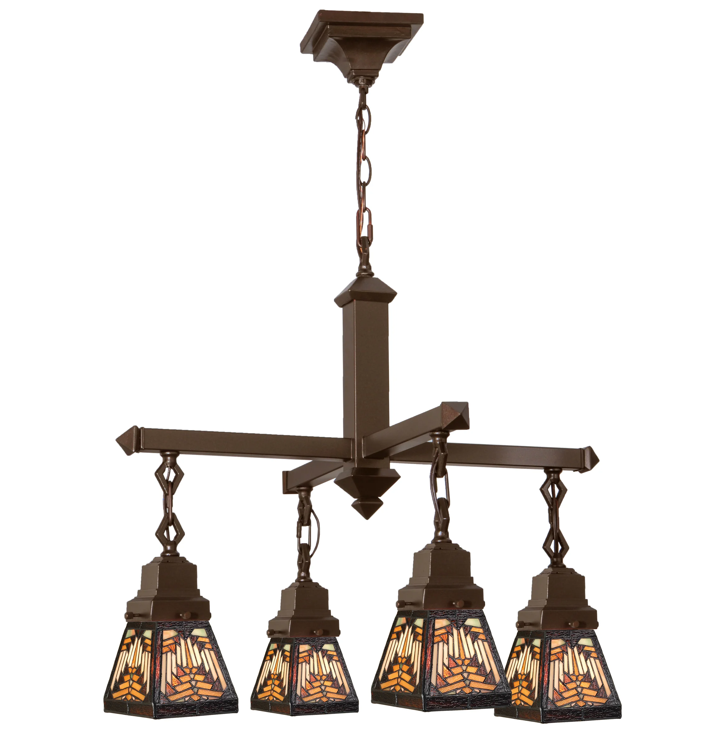 Nuevo Four Light Chandelier in Mahogany Bronze