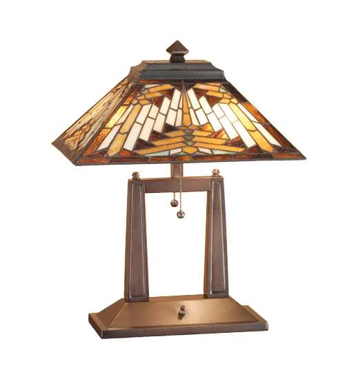 Nuevo Two Light Table Lamp in Mahogany Bronze