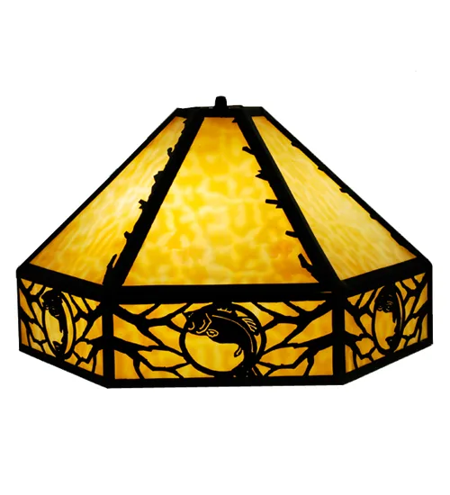 Leaping Trout Three Light Pendant in Textured Black