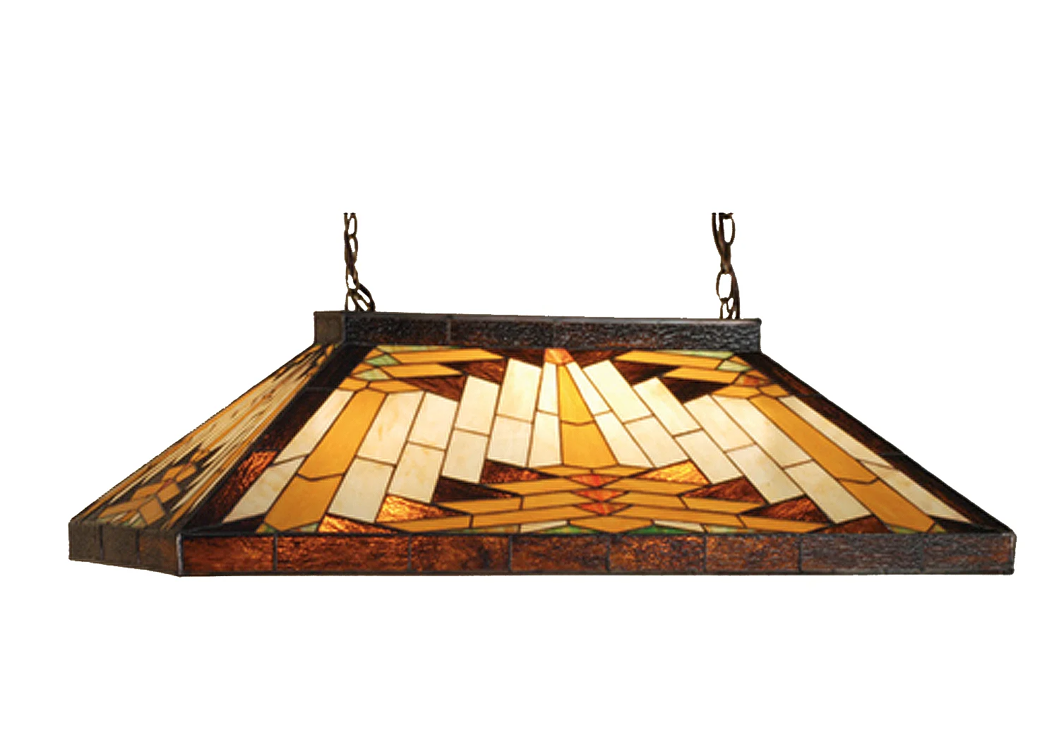 Nuevo Nine Light Oblong Pendant in Mahogany Bronze