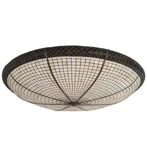 Invite the splendor of Mother Nature in all of its natural beauty. The Beige Art Glass shade is crowned with Bark Brown Art Glass featured on this exquisite, intricate shade. Over 2,000 art glass pieces are individually hand cut and hand set by hand using the famous Meyda Tiffany copperfoil construction technique. Please take a look at item 216220 for the complete lighting fixture unit. The stunning lighting design is inspired by Oak forests from Hampton, Virginia, to New Orleans City Park, Louisiana to Jurapa Valley, California. The Acorn Shade is included in our American-designed, handcrafted Nature Inspired Lighting Collection. No two art glass shades will be the same, their individuality can be as remarkably unique as their personality. Collection: Acorn Finish: Copper Glass: Stained Glass Width: 48.00" Height: 8.00" Length: 48.00" Weight: 38.00 lb Number of Bulbs: 1 Maximum Wattage: 60.00 W Bulb Type: A19 Bulb Base: Medium Country of Origin: USA Safety Listing: Dry Safety Rating: Dry - alternate view
