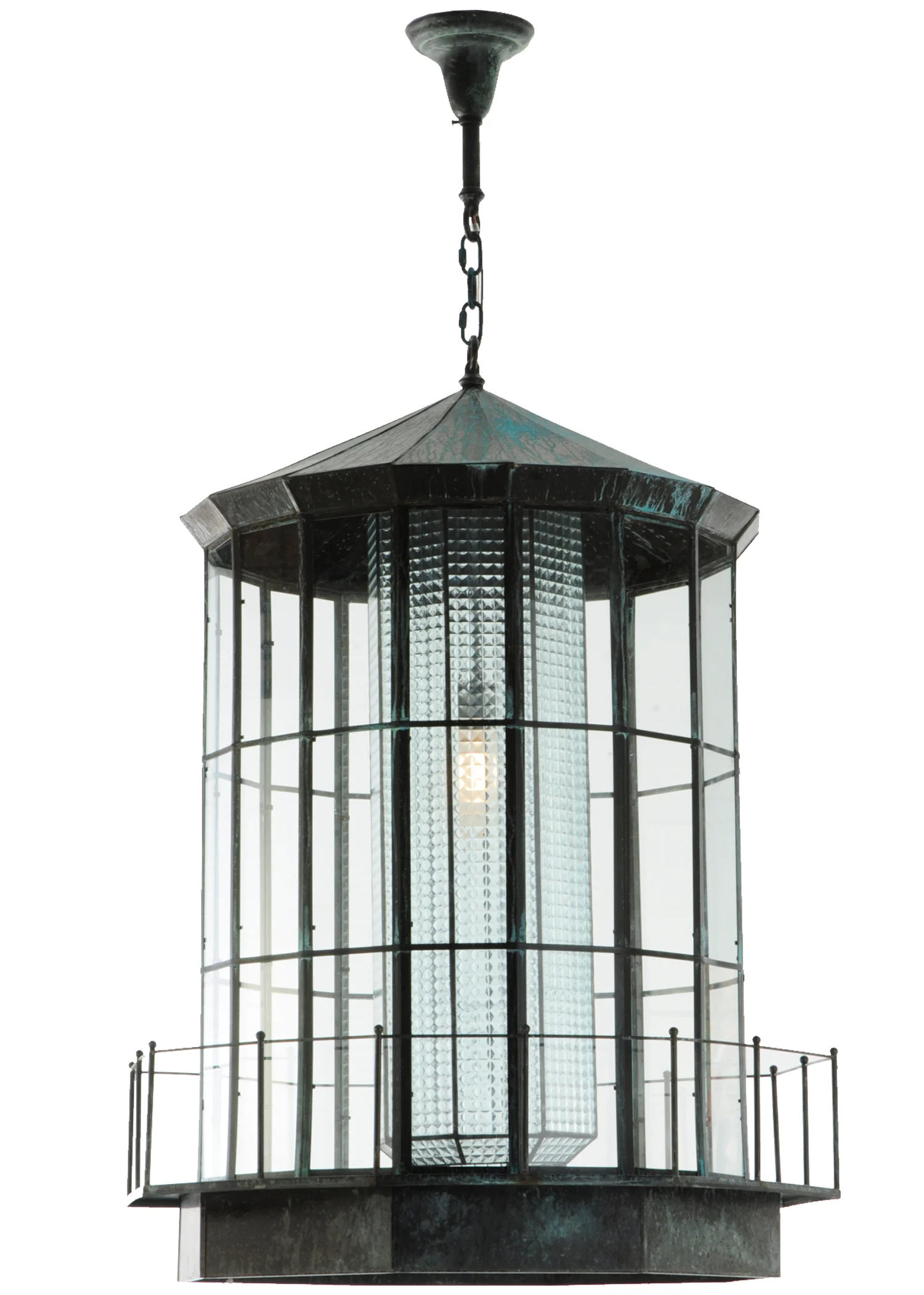 Lighthouse One Light Pendant in Verdigris