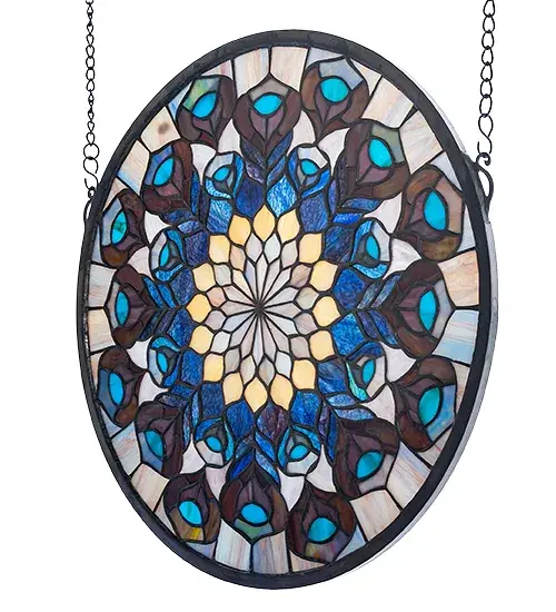 The Tiffany Peacock Feather by Meyda Lighting - Image 4