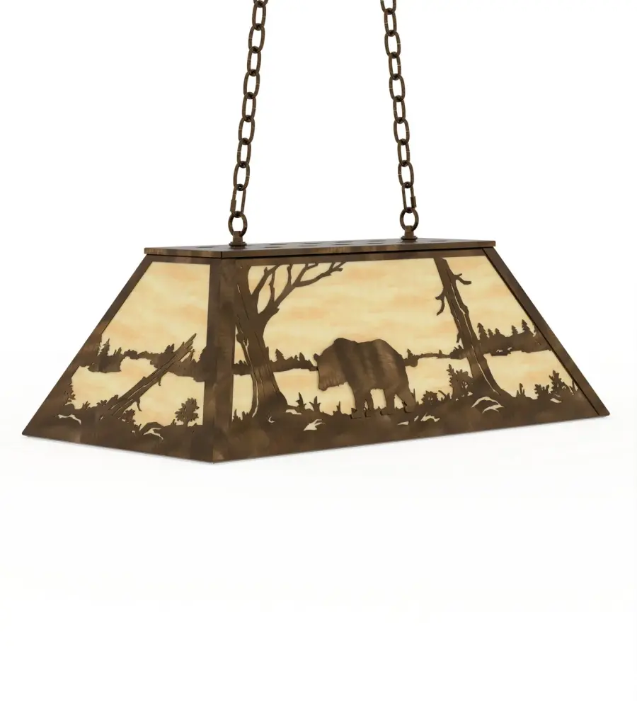 The Meyda Tiffany - Bear At Lake by Meyda Lighting