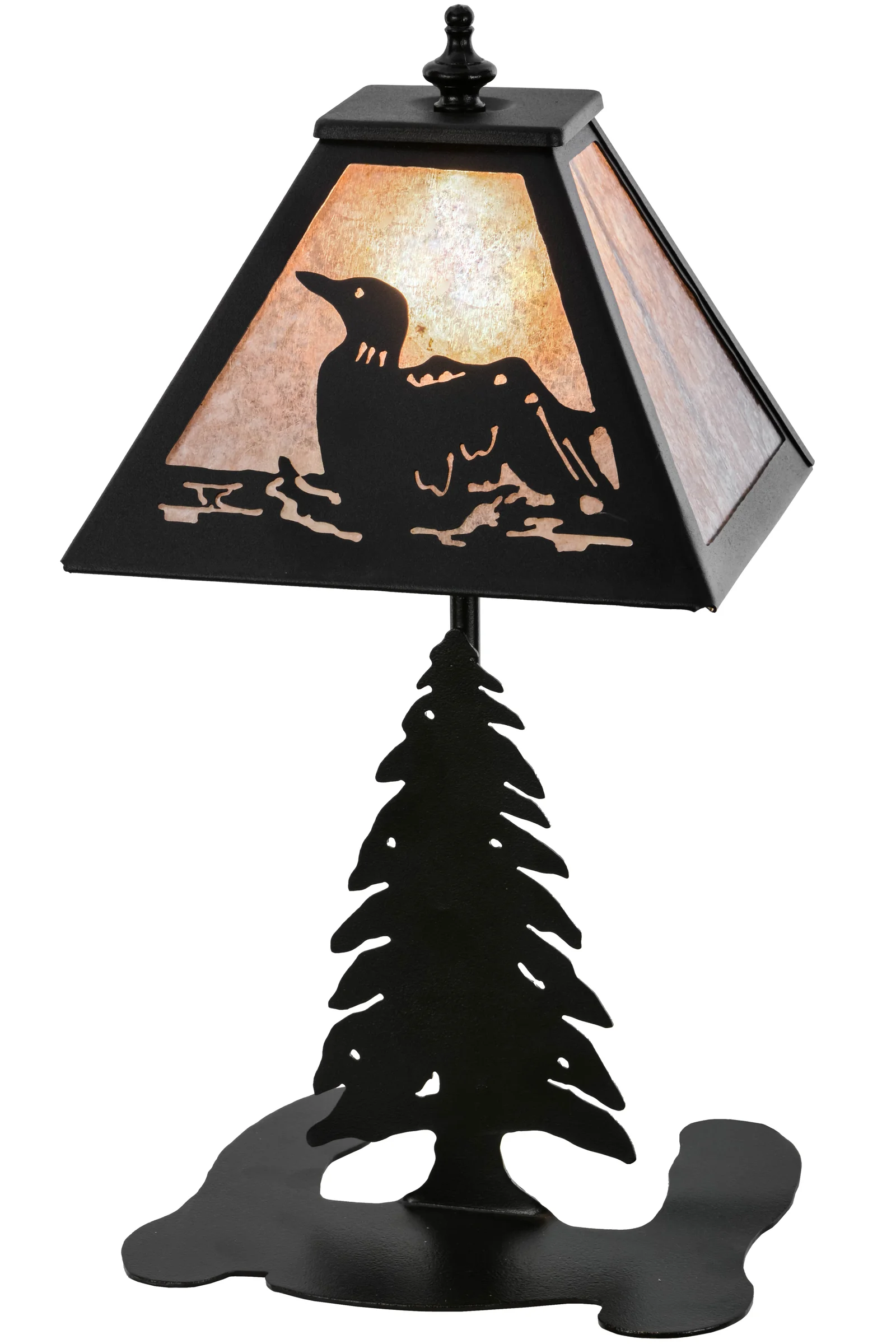 Loon One Light Accent Lamp in Textured Black Textured Black