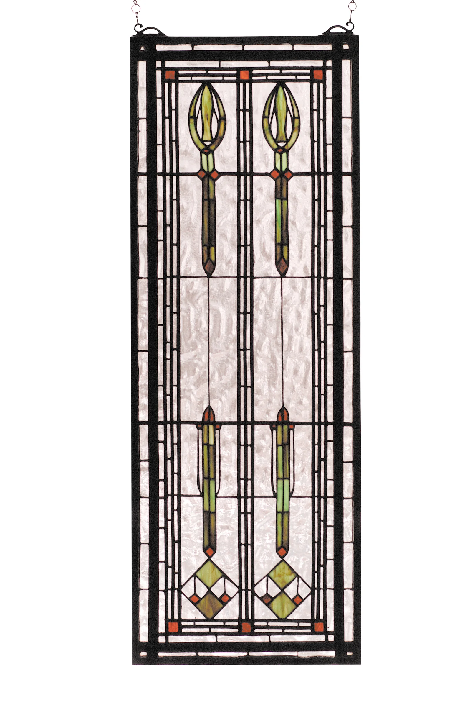 11"W X 30"H Spear of Hastings Stained Glass Window