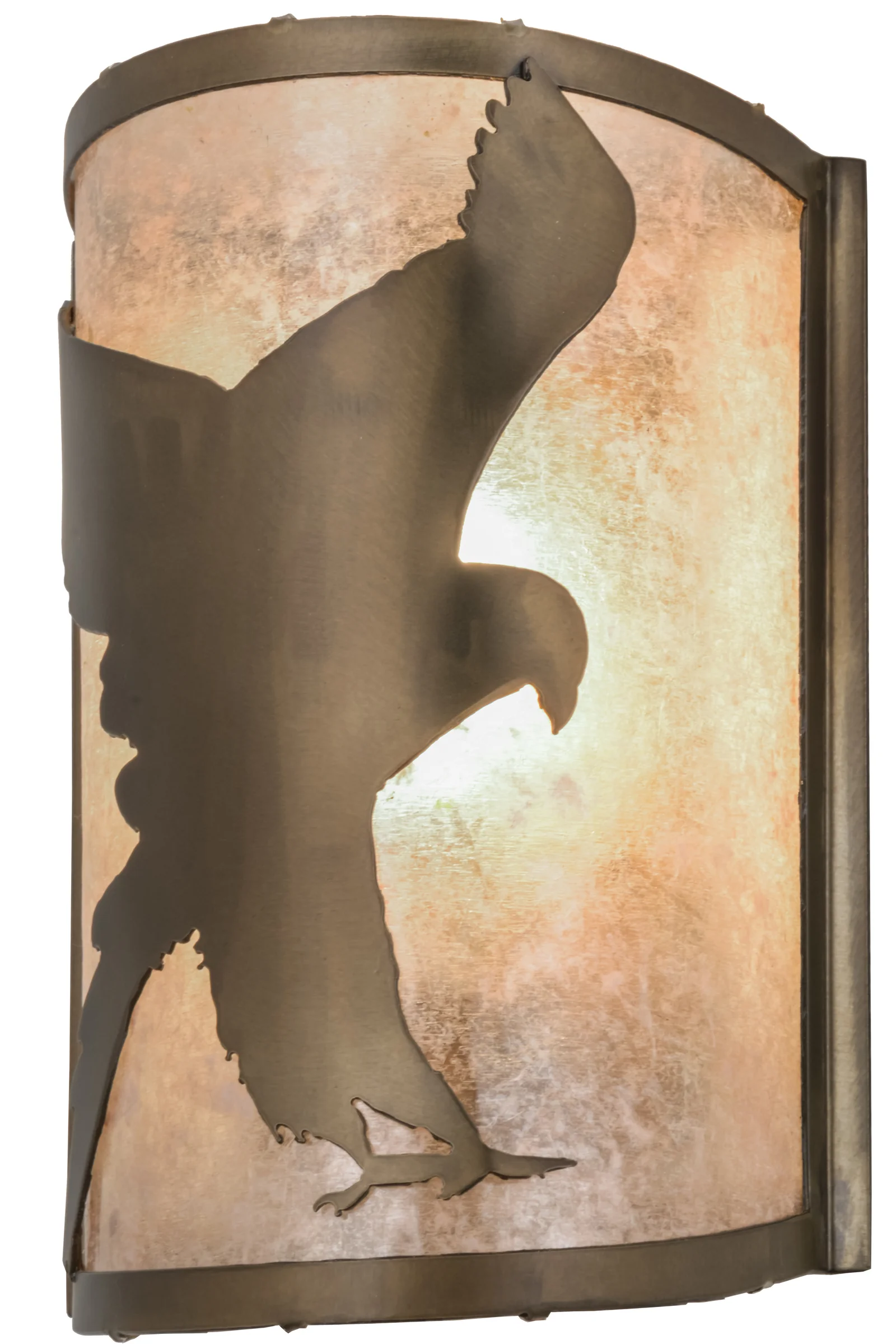8"W Flying Hawk Right Wall Sconce