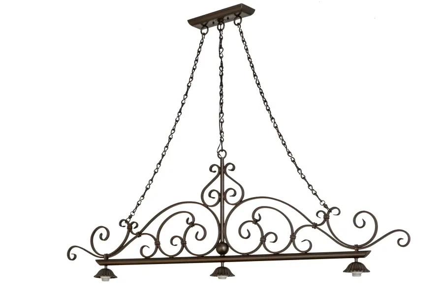 67.5"L Georgia Scroll 3 LT Island Pendant Hardware - Image 1