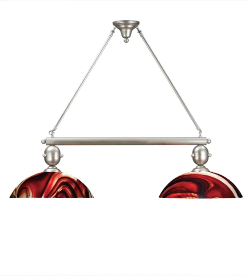 48.5"L Deco Ball 2 LT Cabernet Swirl Island Pendant