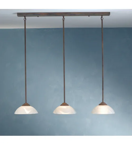 39"L Blanco Swirl 3 LT Island Pendant