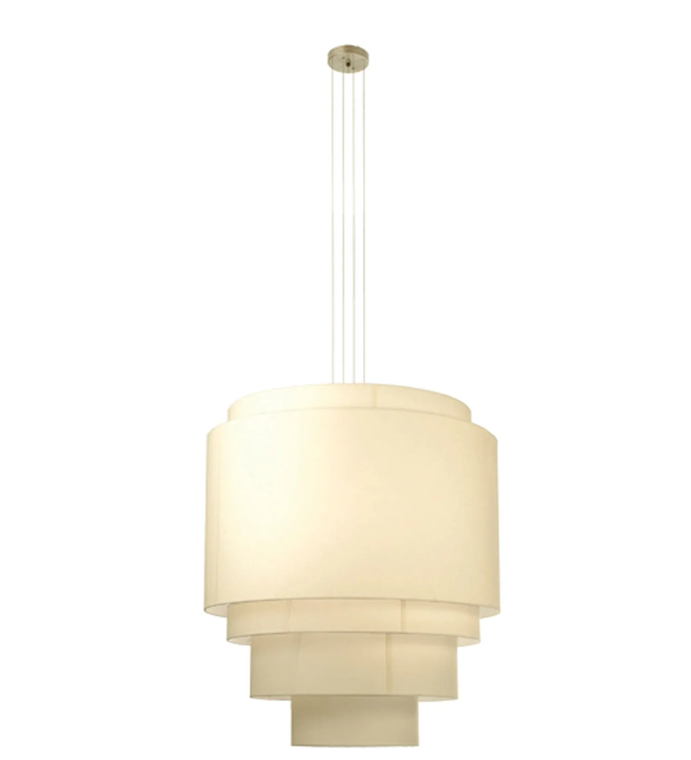 Cilindro Four Light Chandelier in Nickel