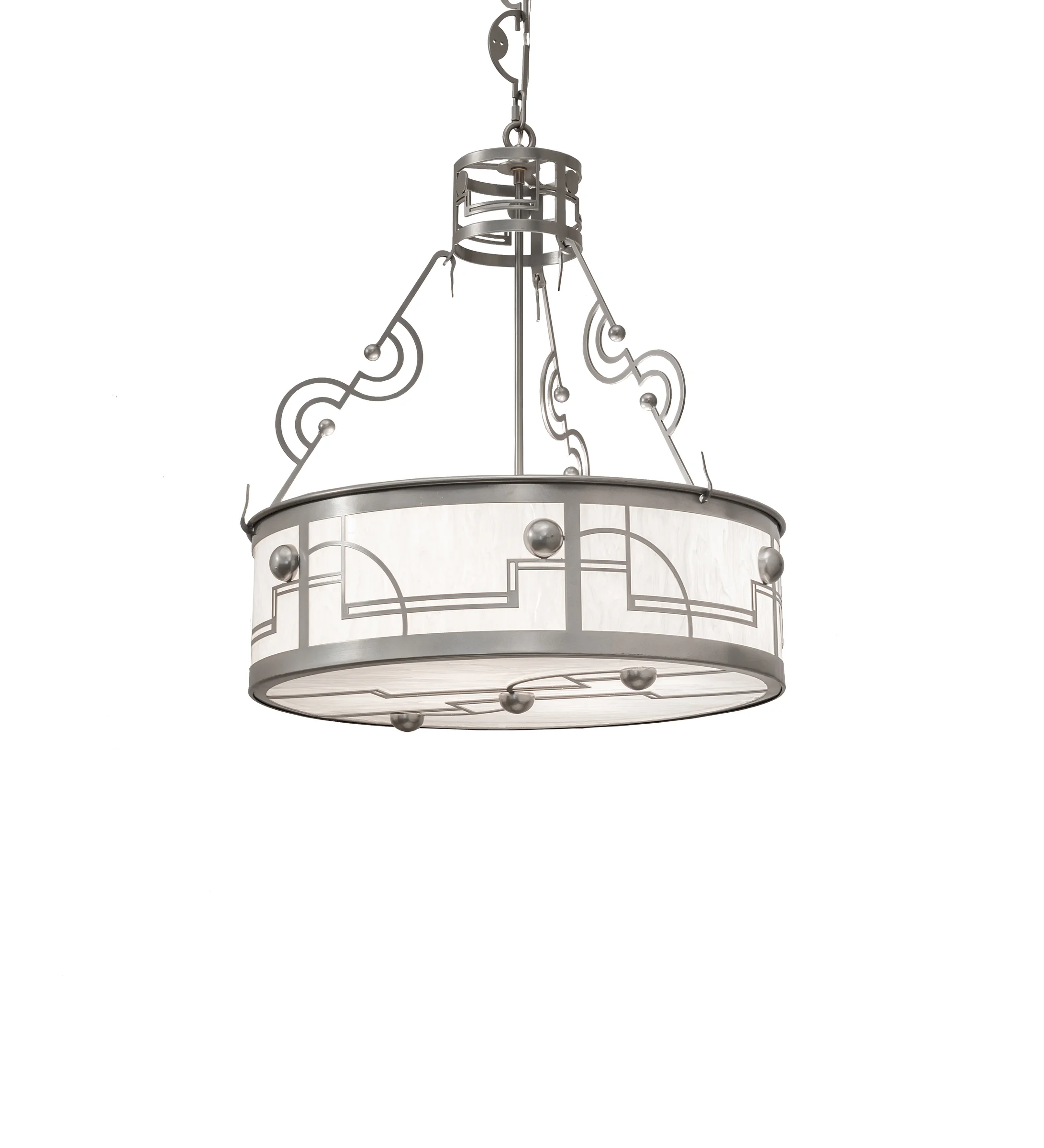 Revival Four Light Inverted Pendant in Nickel