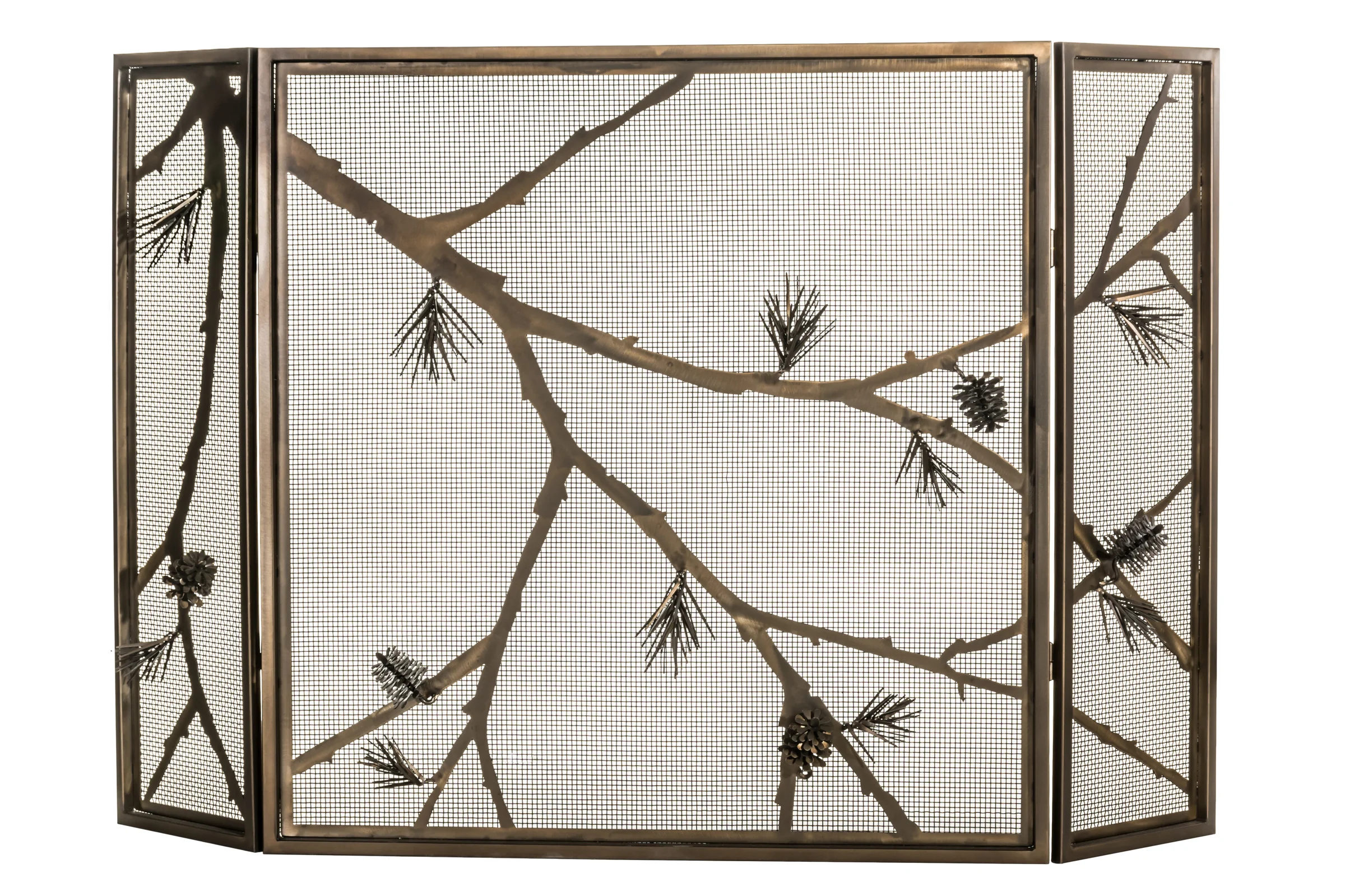 62"W X 40"H Lone Pine Fireplace Screen