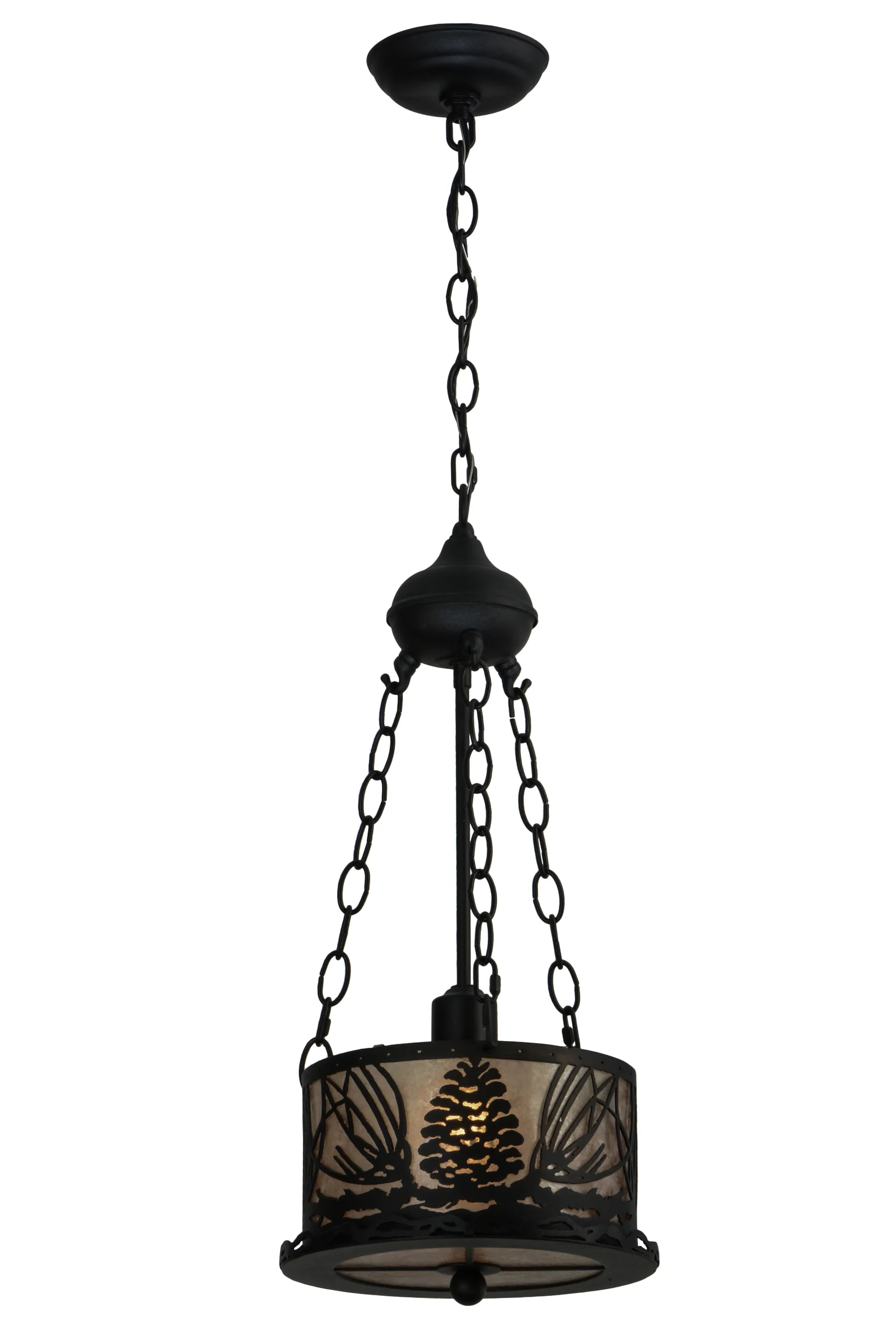 Mountain Pine One Light Inverted Pendant in Textured Black