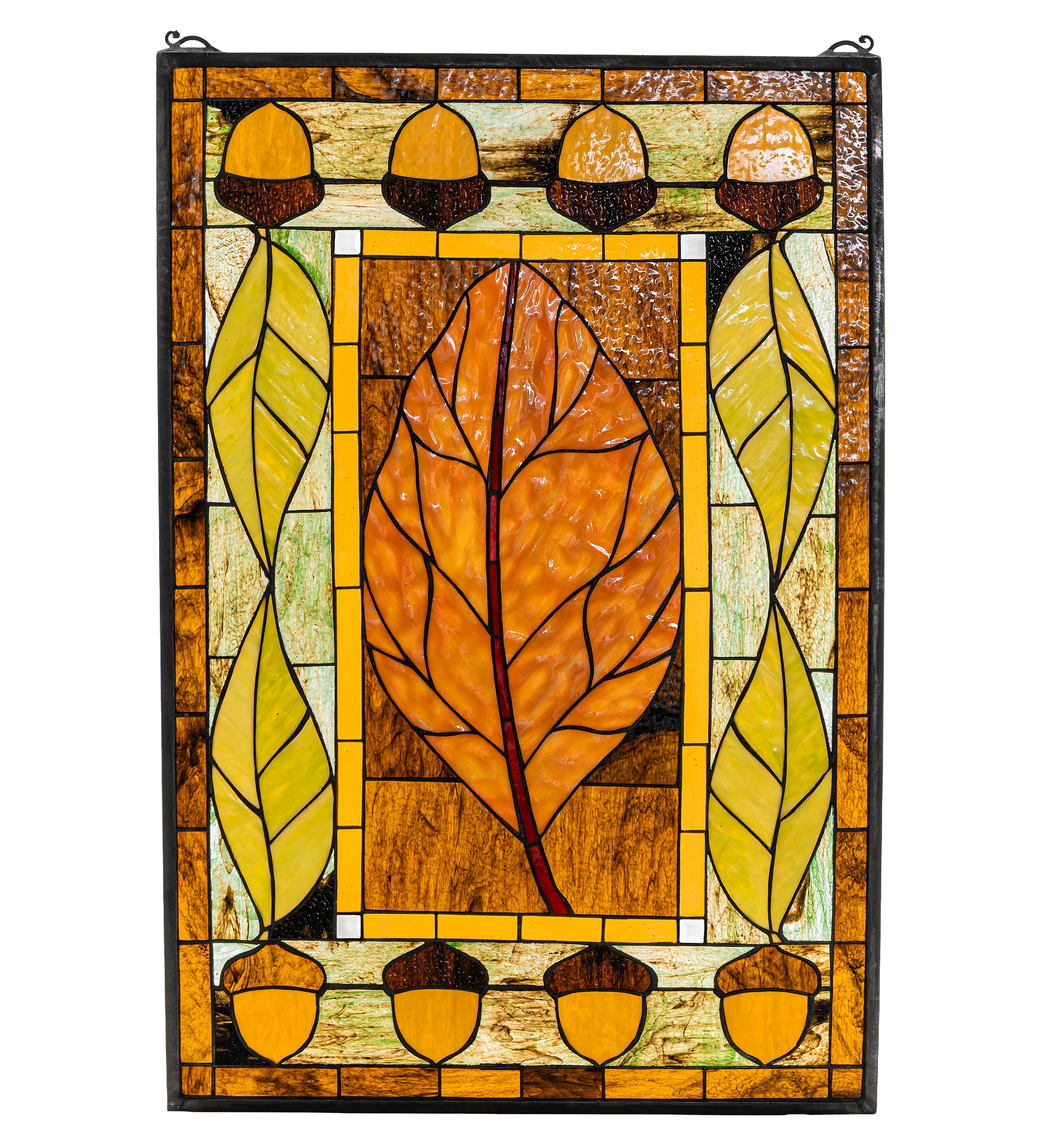 21"W X 31"H Harvest Festival Stained Glass Window