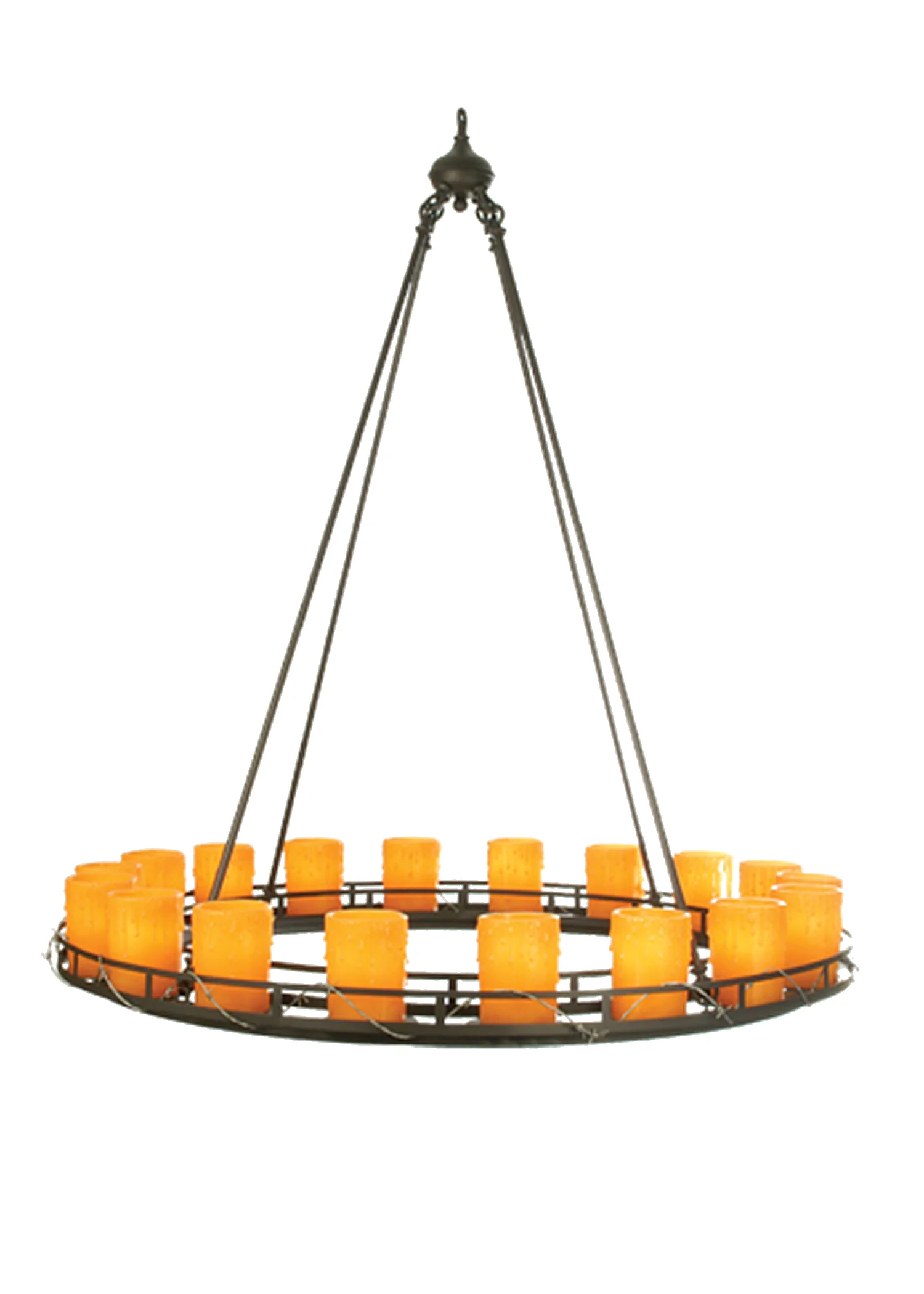 48"W Barbury Barbed Wire 18 LT Chandelier