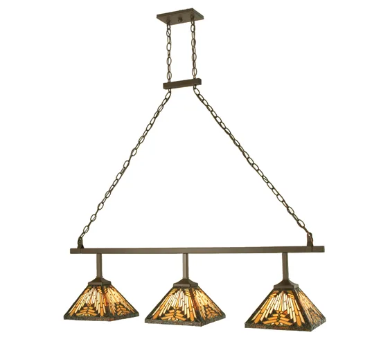 46" Long Nuevo Mission 3 Light Island Pendant