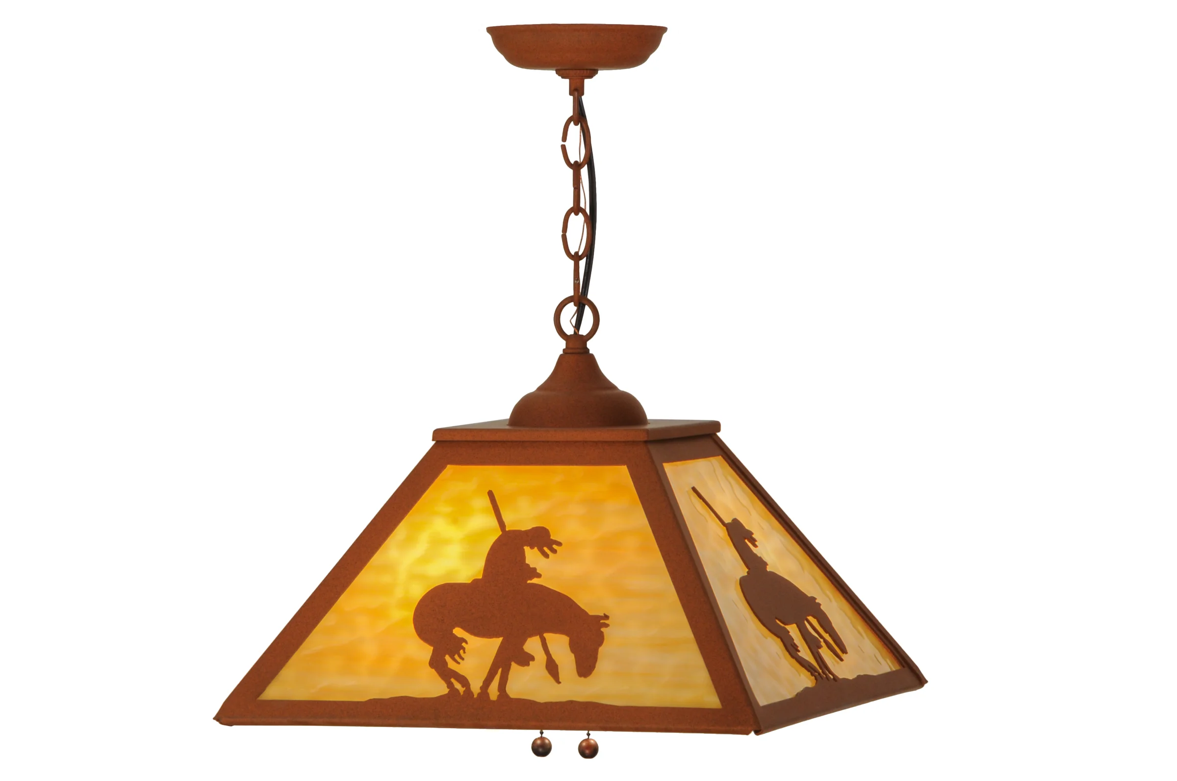 16"Sq Trails End Pendant