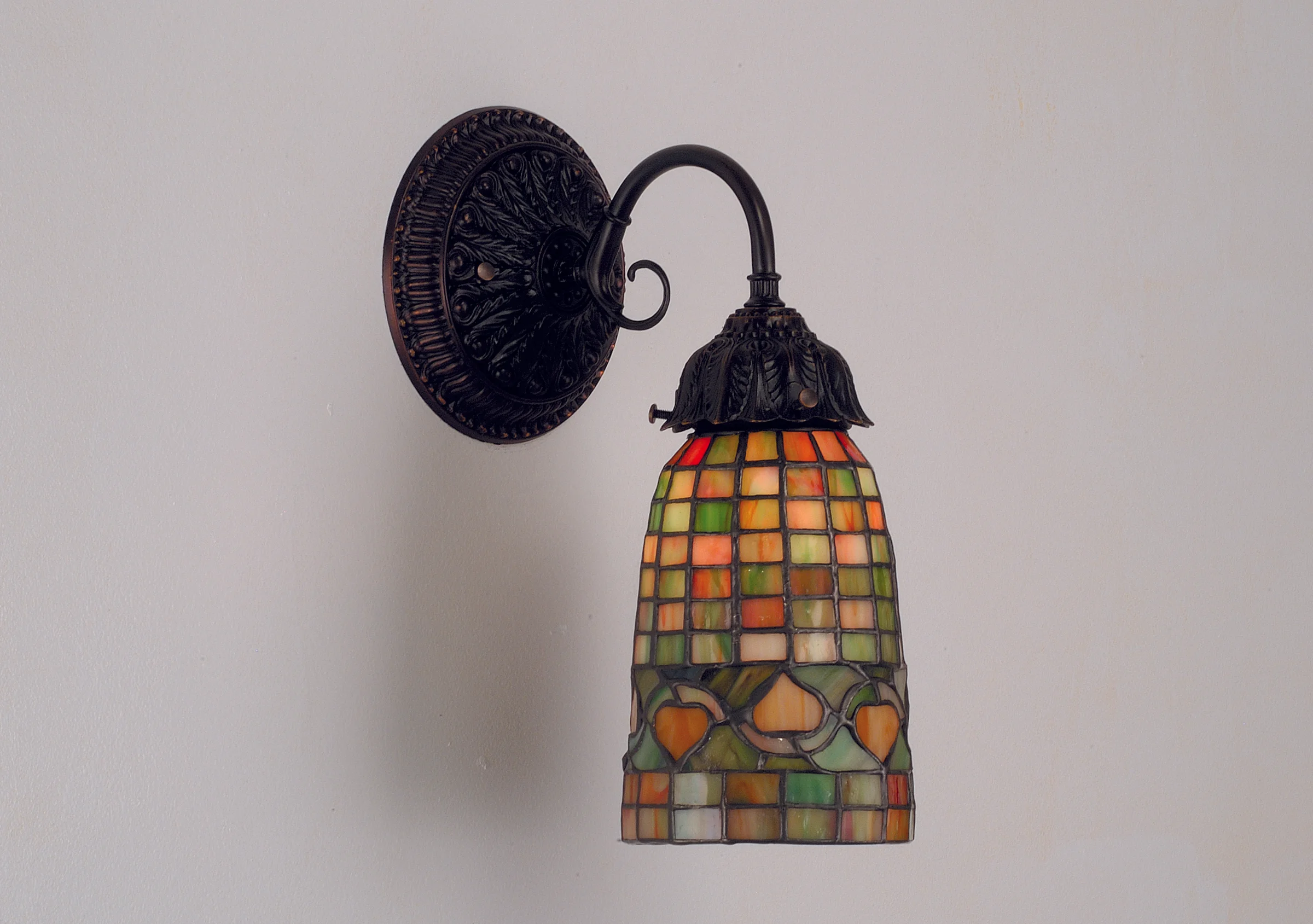 5.5"W Tiffany Acorn Wall Sconce