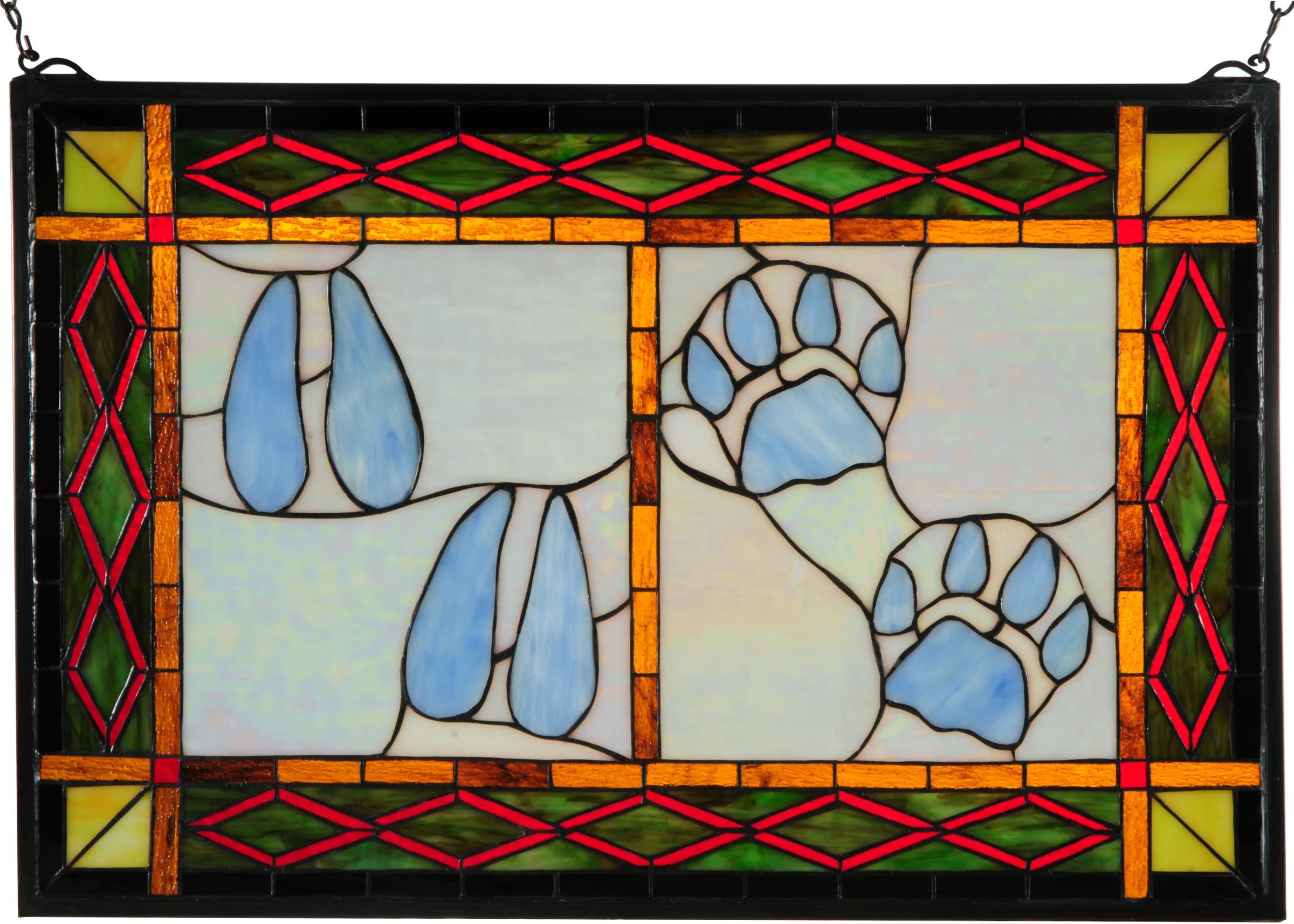 Deer & Cougar Tracks Window in Cai Grey Flame Xag