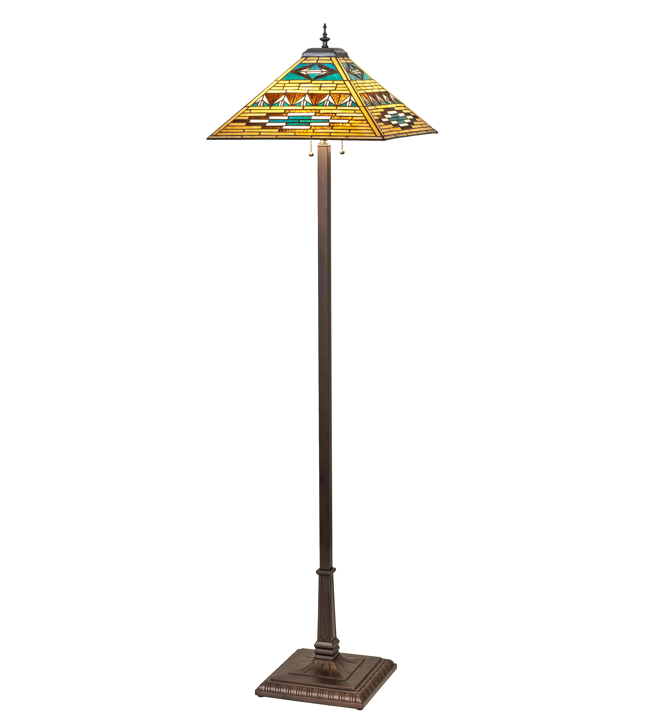 Valencia Two Light Floor Lamp in Mahogany Bronze