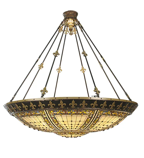 62"W Fleur-de-lis Inverted Pendant