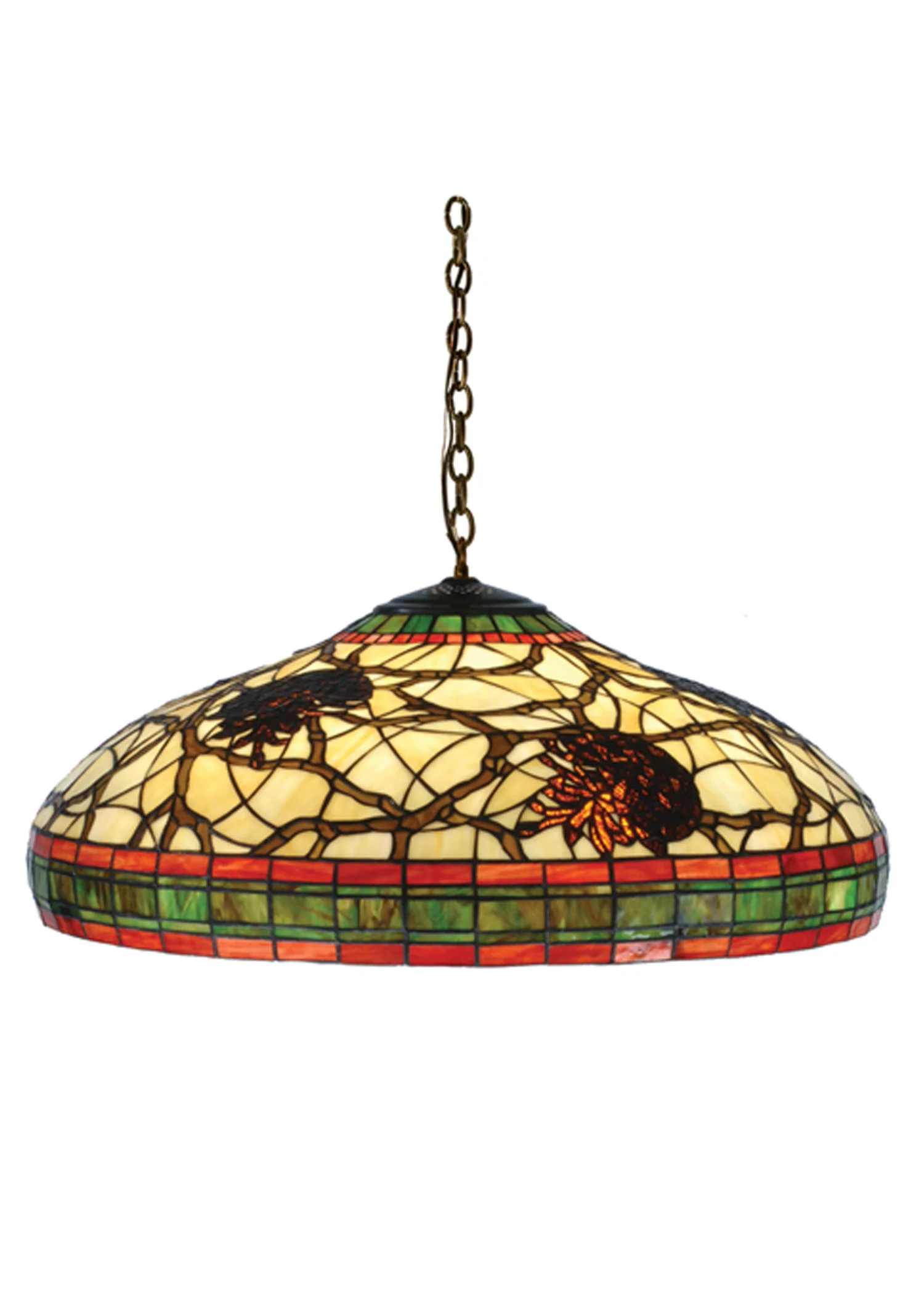 Pinecone Three Light Pendant in Mahogany Bronze