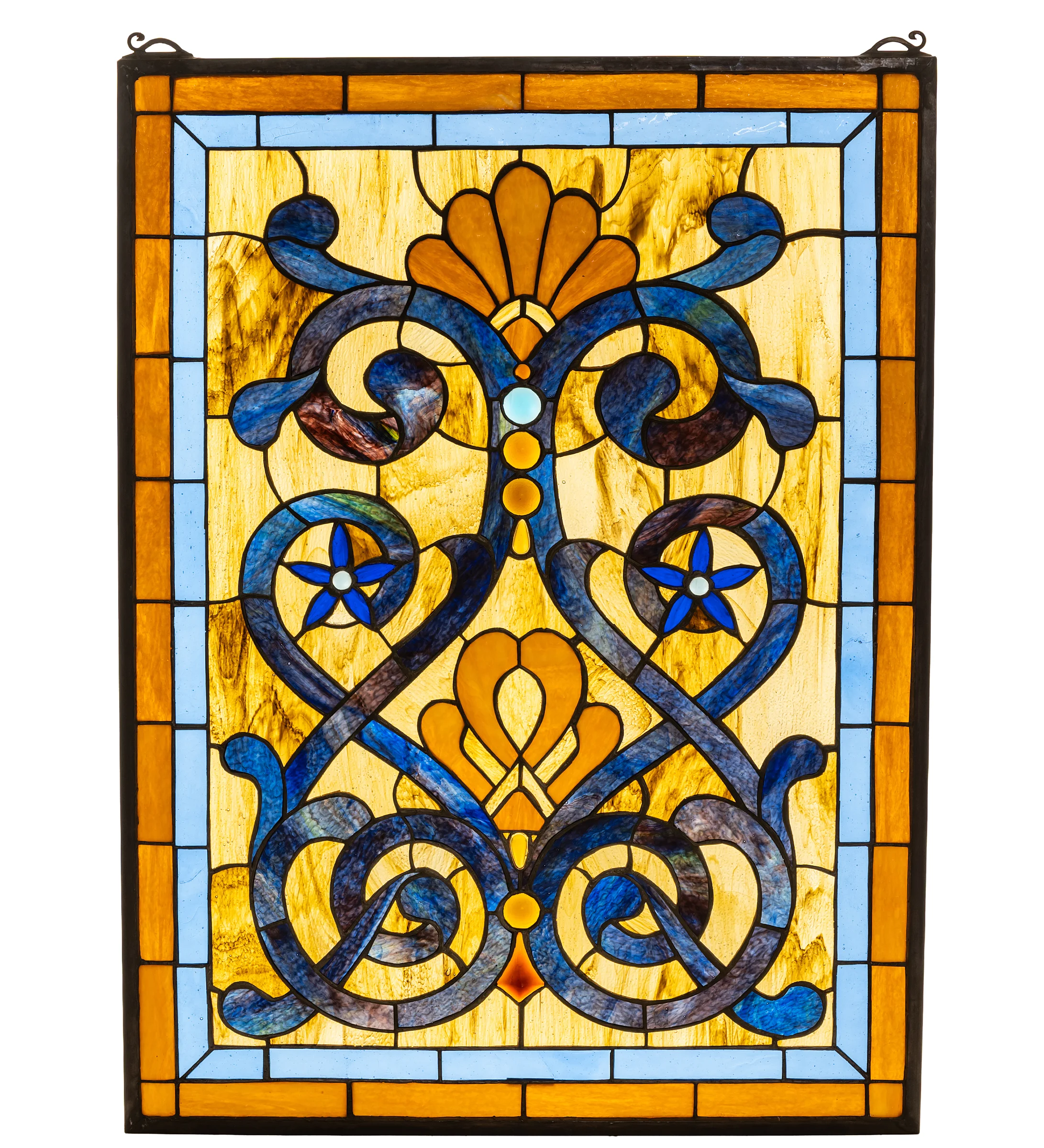 20"W X 27"H Mandolin Stained Glass Window